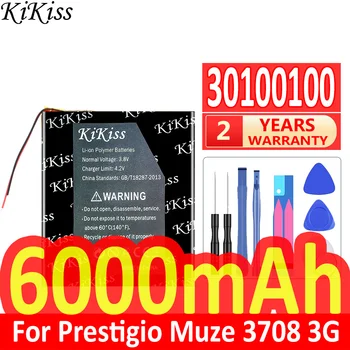 6000 mah KiKiss Мощна Батерия 30100100 За Prestigio Muze PMT3708D PMT3708C 3708 3G PMT3708_3G Лаптоп Bateria