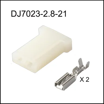 200SET DJ7023-2.8-21 включва клеммное печат авто водоустойчив конектор 2-пинов конектор за свързване на кабел