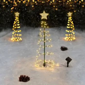 Led слънчева светлина за декор Коледно Тревата Градина вътрешен Двор, Веранда Поддържан лампи на открито Водоустойчив Коледни подаръци за Коледното парти