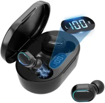 Bluetooth Слушалки Безжични слушалки Led дисплей Спортни слушалки стерео слушалки зарядно устройство ще захранване на скоростната водоустойчив