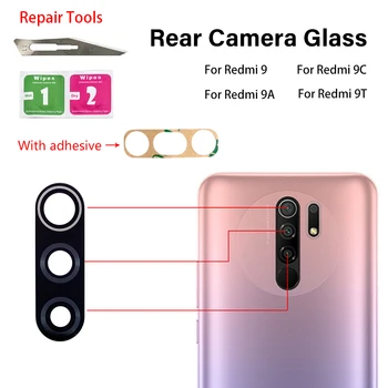 Оригинален За Xiaomi Redmi 12C 10A 10В 10 9T 9А 9В 9 8A 8 7 7A със Стъклен Капак на Обектива задната камера С лепилен стикер + Инструменти За ремонт