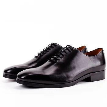 2023 официалната кожени обувки за мъже, социална обувки, мъжки черни oxfords с остри пръсти, елегантни мъжки модел обувки