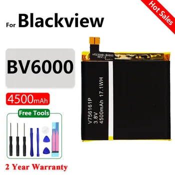 Оригинални Сменяеми Батерия 4500 mah, Литиево-йонна Полимерна батерия за Смартфони Blackview BV6000 BV6000S, Мобилен телефон V756161P + Инструменти