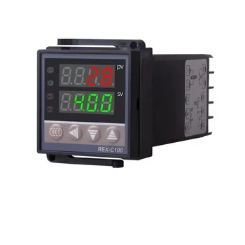 REX-C100 Цифров PID Интелигентен температурен регулатор Аларма AC110-240V Универсален/K Тип REX C100 Термостат SSR Релеен изход