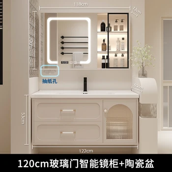 Нов керамичен вградена мивка комбиниран шкаф за баня с мивка комбиниран шкаф за миене на съдове