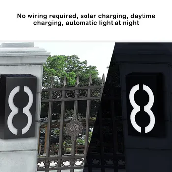Адресни табели на слънчевата енергия, Интелигентно управление на осветлението, автоматично осветление без кабел за нощен означения в двора
