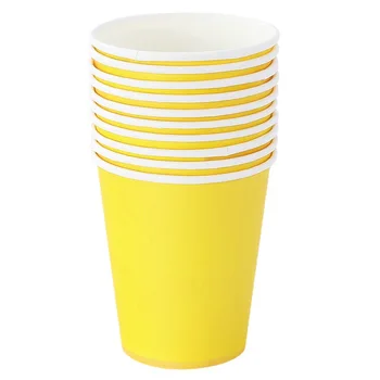 10 бр. бели еднократна употреба хартиени цветни чашки за детска градина само за рязане на хартия, празни чаши чаша с вакуумна изолация керамични
