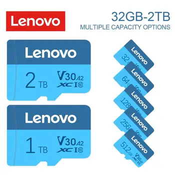 Lenovo 1tb/2tb Micro TF SD карта, 128 GB, 256 GB Карта памет 512 GB, Клас 10 и Високоскоростна флаш-памет A1 SD-Карта За вашия телефон Android/Dash