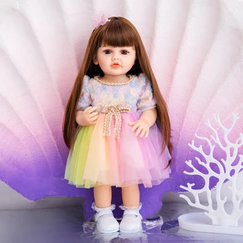 Нова елегантна ефектно принцеса Саша, кукла 55 см, кукла-реборн, играчки-другари, подарък за момиче, първият избор за детски подаръци