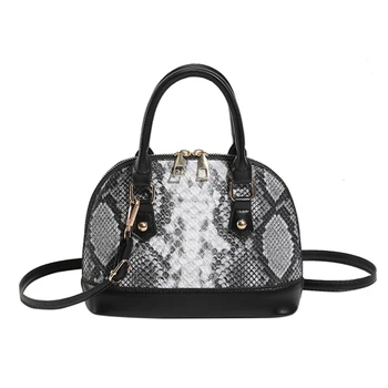 Дамски Модни чанти от изкуствена кожа с змеиным модел, чанти-тоут, чанта с горната дръжка, чанта за пазаруване, Женски клатч, чанта-месинджър