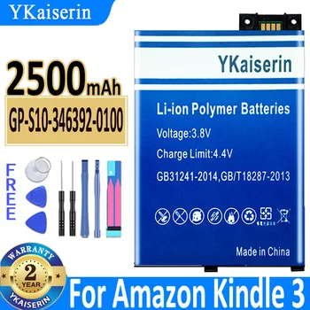 YKaiserin Взаимозаменяеми Батерия 2500 ма GP-S10-346392-0100, За Amazon Kindle3 Kindle 3 S11GTSF01A D00901 Батерии за четене на електронни книги