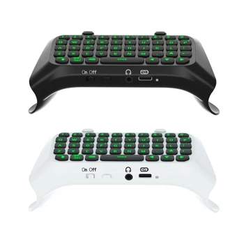 Съвместима с Bluetooth Безжична Мини клавиатура L43D за контролер ps5 със зелена подсветка за Обмен на съобщения в играта LiveChat