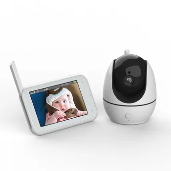Видеоняня 2.4 G 1080P HD Cam Детска преносима камера за помещения с екран с диагонал 4,5 инча, камера видеонаблюдение за защита на сигурността