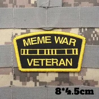 МЕМ, ветеран от война, на Военно-тактически ленти с бродерия, превръзка на раница, иконата с една кука за дрехи
