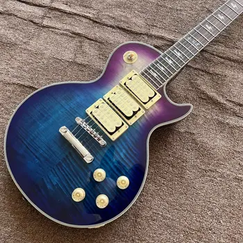 Директни продажби с фабрика нова електрическа китара Gradient Blue LP с добър тон