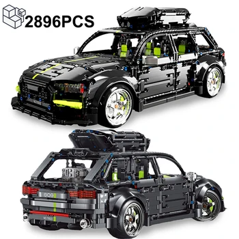 2896 бр. Технически 1:10 RS6 Avant Комби Спортен Автомобил Строителни Блокове Туристически Автомобил Тухли, Играчки, Подаръци За Момчета Деца