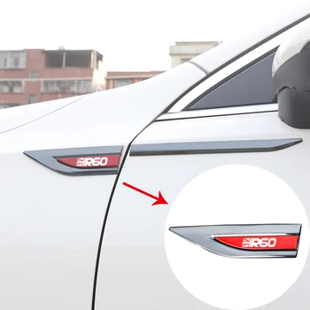Етикети на крило с метална логото на колата, персонализирани декоративни странични маркери за Mini R60 с логото, автомобилни аксесоари