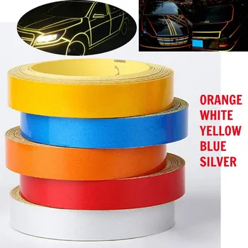 10 mm X 5 м Подплата Светоотражающая Vinyl Амбалажна филм Стикер за Автомобил, Мотоциклет, автомобил аксесоари за екстериора