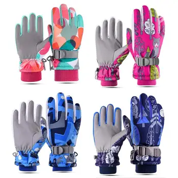Зимни мъжки свръхлеки ски ръкавици със сензорен екран, флисовые топли дамски детски ръкавици за каране на сноуборд, водоустойчив мотоциклетни топли ръкавици за сняг
