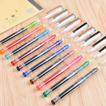 12x быстросохнущих гелевых дръжки, Директни течни химикалки, цветни неутрална дръжка за записване на бележки, водене на дневник H8WD