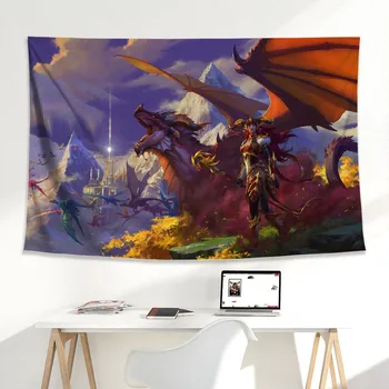 Игри фон World of Warcraft Текстилен Гоблен с HD Печат, Стенно изкуство, Крал Лич, Подвесная Плат, на фона на плат, платно