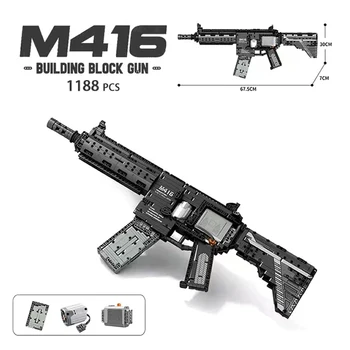1188 Бр. WW2 M416 Военно Оръжие Електрическа Пушка Martin Модел градивните елементи на MOC Пистолет Тухли, Играчка За Дете Подарък За Рожден Ден