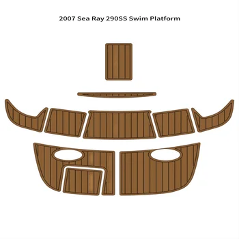 2007 Sea Ray 290SS Платформа за плуване, с Лодка, Пяна EVA, Подложка за пода От имитация на Тиково дърво, Самоклеящийся Мат в стил SeaDek Gatorstep