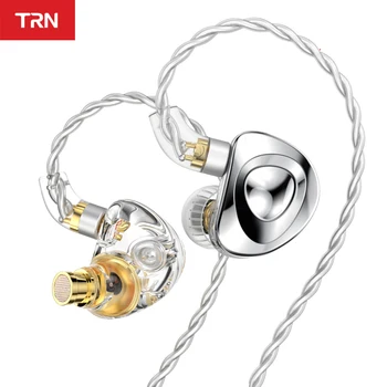 TRN MT4 2DD ушите с бас, висока производителност двойни динамични слушалки Hi-Fi, спортни слушалки за джогинг, Шумоподавляющая слушалки
