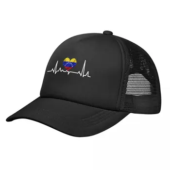 Знаме на Венецуела, линия на сърцето, корнизи, във формата на сърце, бейзболна шапка лятна дишаща мрежа шапка, козирка, мъжки шапки с вкара облегалка