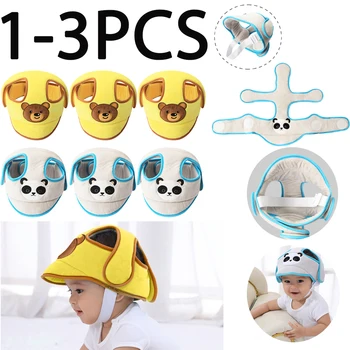 Мека детска защитна капачка за главата От падане Регулируема каска от сблъсъци, Шлемове за разходки, Защитни меки колани за игри