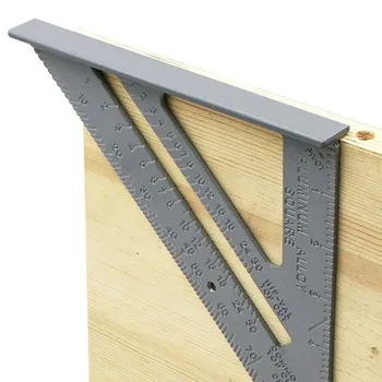 Триъгълна линия 7-инчов инструмент за измерване От алуминиева сплав, строително дърводелски комплект, Квадратен Ъгъл, Дървообработващи инструменти, Опитайте Квадратен Триъгълни метричен