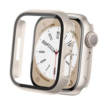 Стъкло + Калъф за Apple Watch case 45 мм 40 мм 44 мм 41 мм 42 мм 38 мм iWatch series 8 7 3 6 SE Защитно фолио за екрана Аксесоари Apple Watch