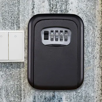 Сейф за улики вътре и вън, на 4-значная комбинация от клавиши, сейф за таен съхранение, стенен шкаф за съхранение на ключовете от колата, ключовете от дома