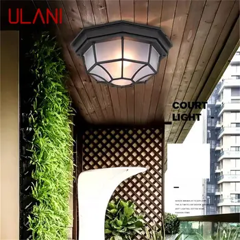 ULANI Тавана лампа в европейски стил, градинска съвременна led крушка, Водоустойчив за украса на дома: коридор