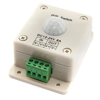 Автоматичен инфрачервен датчик за движение PIR dc 5 В 12 В 24 В За led лента, лампа, Инфрачервен сензор за движение, премина