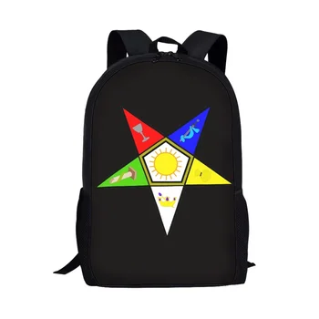 Раница с емблема на Ордена на Източната Звезда, Детска, Училищна чанта за студенти, Ежедневна Пътна чанта За жени, Мъже, юноши, Всекидневни раница