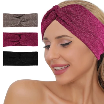 Модни превръзка на главата за жените, еластична лента за коса, Тюрбан, превръзка на главата