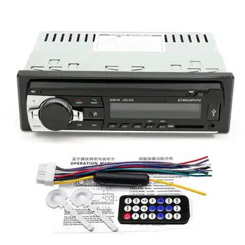 24v Авто стереозвук bluetooth 1 din, MP3 мултимедиен плеър USB MP3 FM радиоплеер JSD-520 с дистанционно управление