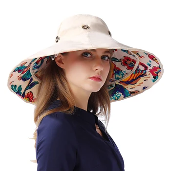 Солнцезащитная шапка С широка Периферия UPF 50 +, Дамски Шапка С защита от Uv, Туризъм Шапка Рибар, Подвижна Лятна Однотонная Плажна Шапка Bucekt 2023