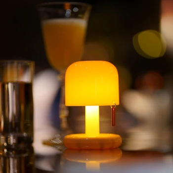 Креативен интериор, настолна лампа за бар, led лампа в стил Sunset Mini за кафе, Акумулаторна лампа за спални, Гъби и нощ, нощ за Начало