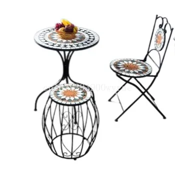 Мозайка маса и стол в двора на открито /маси и Столове от чаено масата banqueta