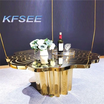 130 см. кръгла луксозна маса за хранене Kfsee