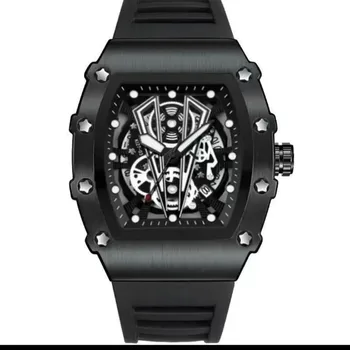 Мъжки часовник Richard, напълно автоматично, модерен, водоустойчив, светещи, бочкообразные, черни, мъжки кварцов часовник samurai, луксозна марка