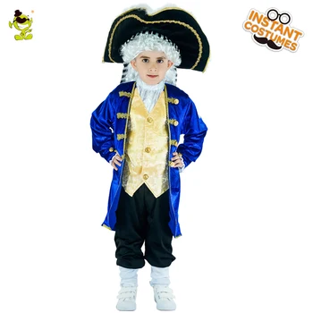 Костюм на Средновековния Пират за момчета, Детски Маскарадная облекло за Cosplay, Луксозни пиратски костюми за бала в чест на Хелоуин