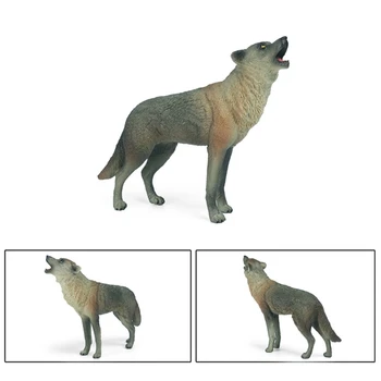Пластмасов Модел на Злия Вълк, диви животни за косене на трева, озеленяване, направи си сам, двор D5QA