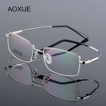 Модерен Бизнес рамки за оптични очила, Мъжки И дамски Рамки за очила от късогледство, Реколта метална дограма от титанова сплав с ефект на паметта, Защита UV400