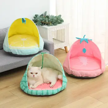 Нова палатка за котки с плодове през Лятото Може да добавяте, Котешки гнездо Дышащее, Легло за кученца от Малки, А Куче конура-малка Легло