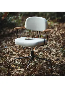 Компютърен стол Nordic Home Просто Офис Стол Работно бюро с Ергономичен Въртящ се стол Удобен за заседналия начин на живот