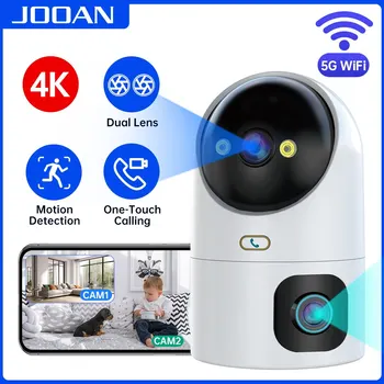 JOOAN 4K PTZ IP камера с 10-кратно увеличение, двойна леща, Автоматично Проследяване, WiFi Камера за видеонаблюдение, Цветна Нощен Домашна следи бебето, видео-Наблюдение