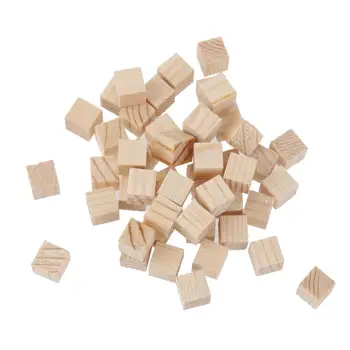 50 бр. Натурални дървени квадратни мини кубчета, бижута, играчки 10 мм